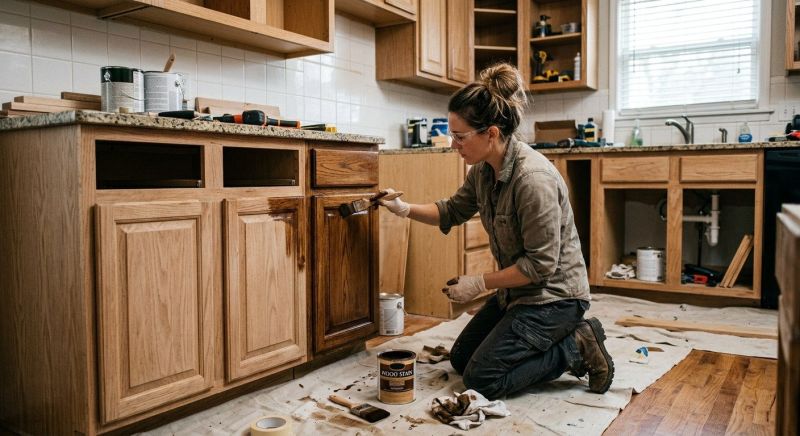 Wood Cabinet Staining in Indianapolis, IN